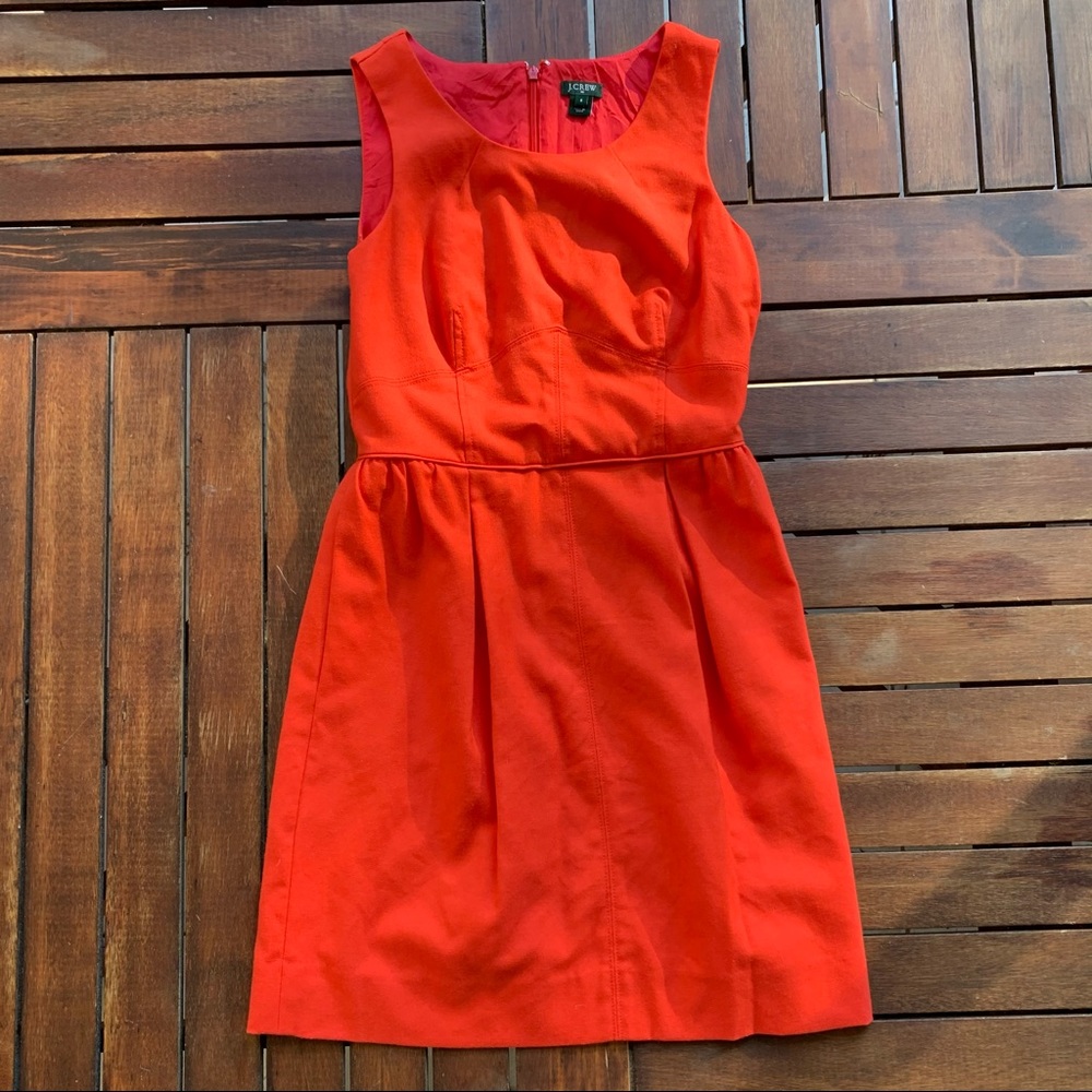 J. Crew orange wool dress